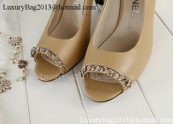 Chanel Sheepskin Leather Pump CH1778 Apricot