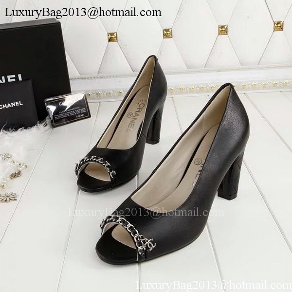 Chanel Sheepskin Leather Pump CH1778 Black