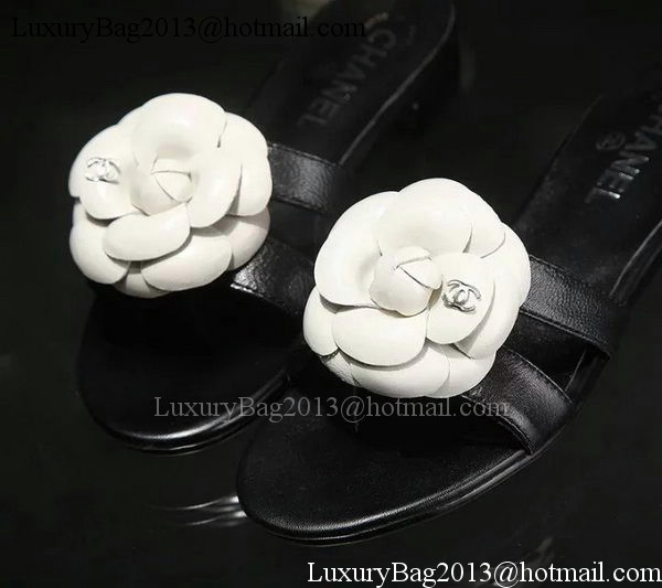 Chanel Slipper Leatehr CH1727 Black