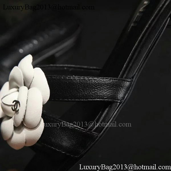 Chanel Slipper Leatehr CH1727 Black