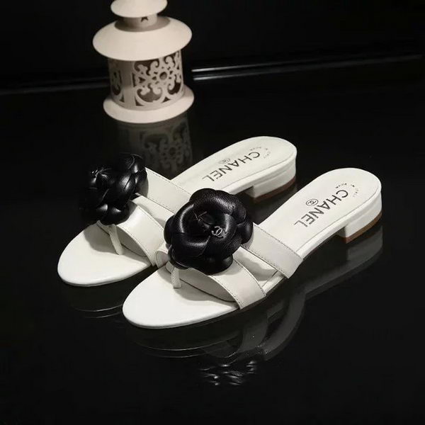 Chanel Slipper Leatehr CH1727 White