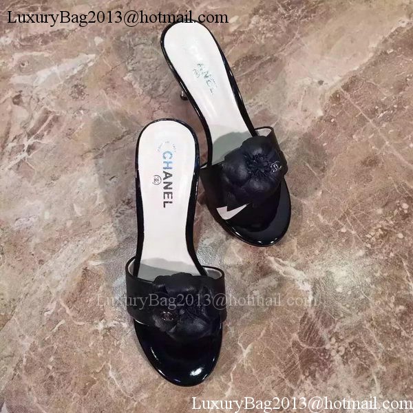 Chanel Slipper Leatehr CH1794 Black