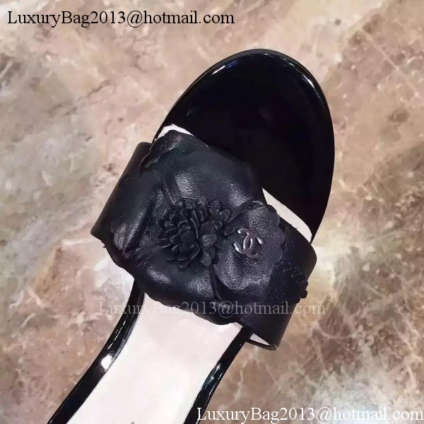 Chanel Slipper Leatehr CH1794 Black