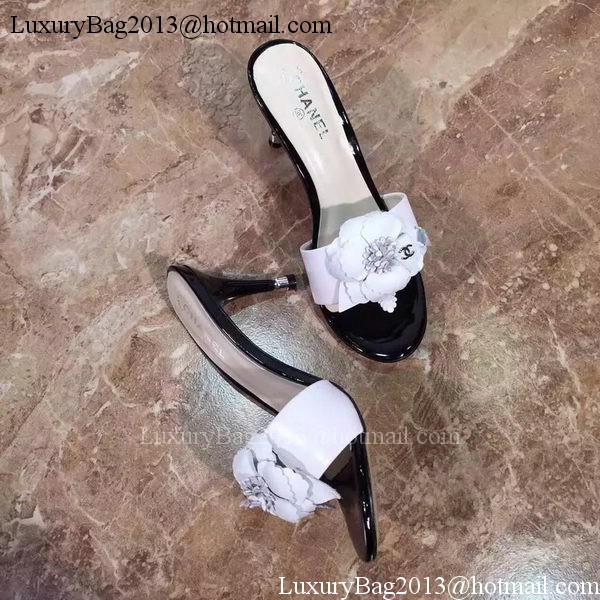 Chanel Slipper Leatehr CH1794 White