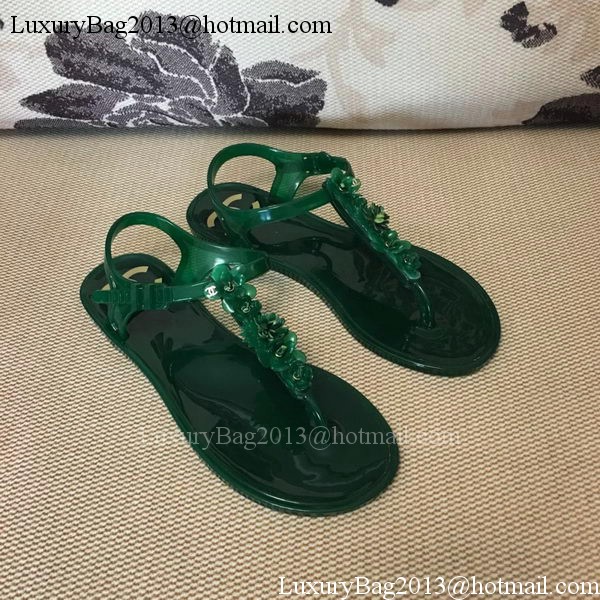 Chanel Thong Sandal CH1723 Green