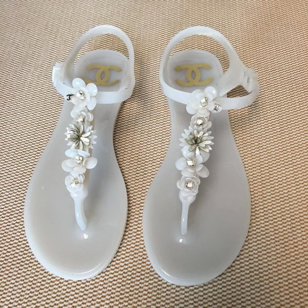 Chanel Thong Sandal CH1723 White