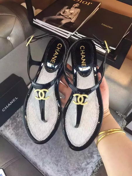 Chanel Thong Sandal CH1765 Black