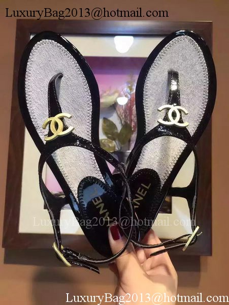 Chanel Thong Sandal CH1765 Black