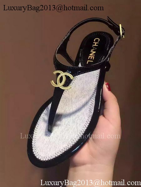 Chanel Thong Sandal CH1765 Black