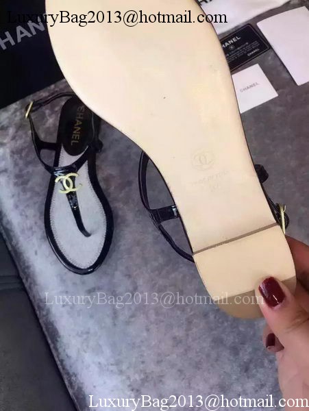 Chanel Thong Sandal CH1765 Black