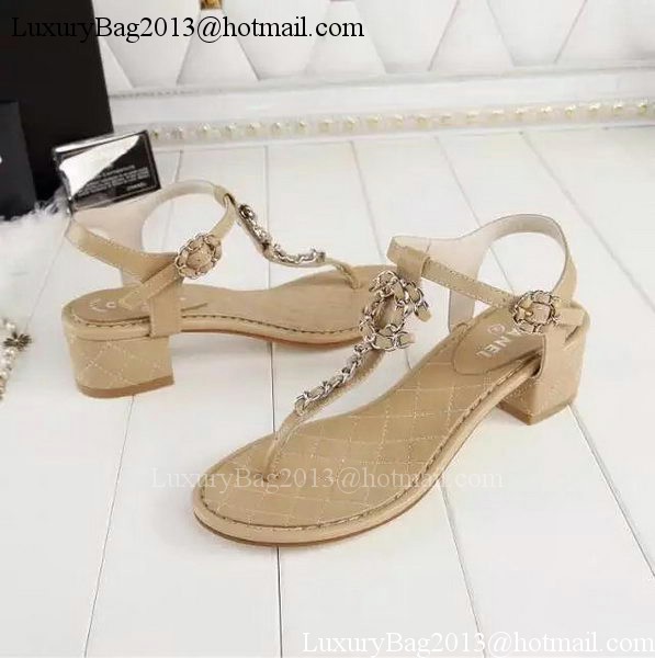 Chanel Thong Sandal CH1775 Apricot