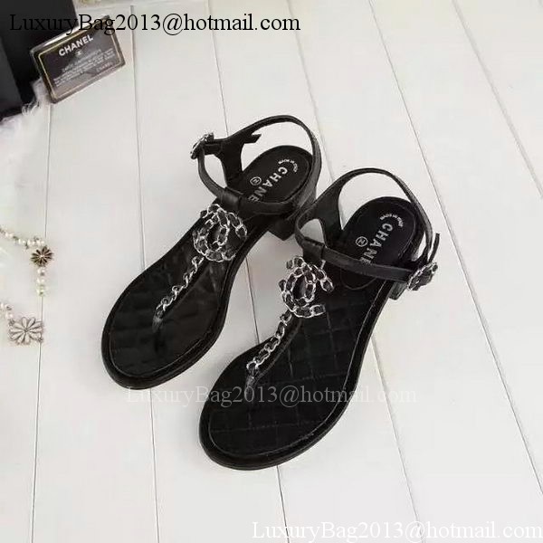 Chanel Thong Sandal CH1775 Black