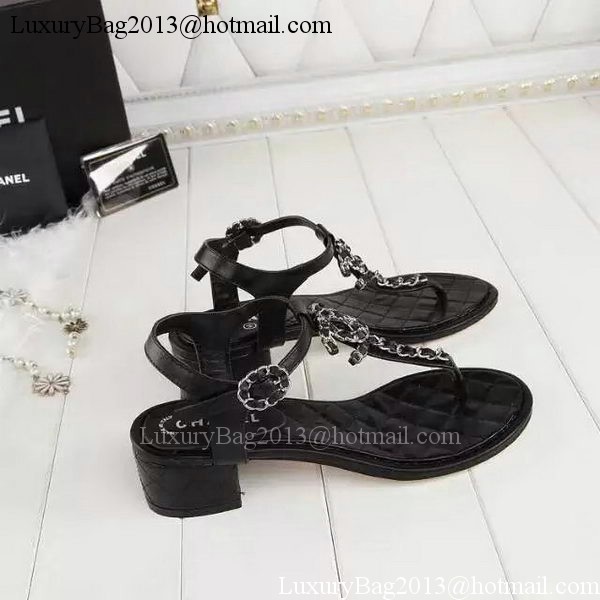 Chanel Thong Sandal CH1775 Black