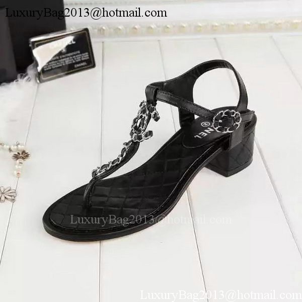 Chanel Thong Sandal CH1775 Black