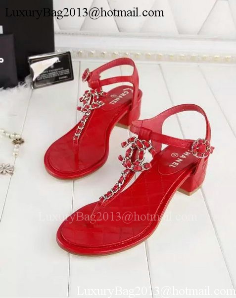 Chanel Thong Sandal CH1775 Red