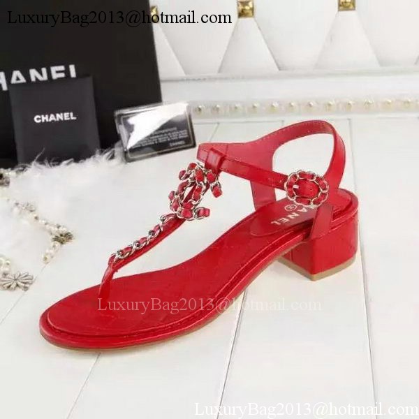 Chanel Thong Sandal CH1775 Red