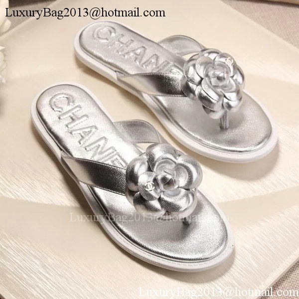 Chanel Thong Sandal CH1780 Silver