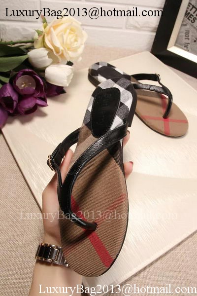 Burberry Thong Sandal BUR149 Black