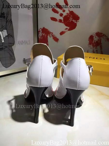 Fendi 100mm Pump Leather FD136 White