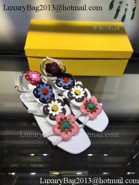 Fendi Leather Sandal FD132 White