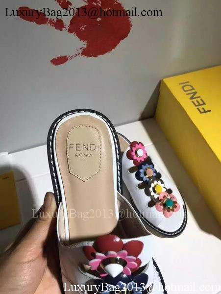 Fendi Slipper Leatehr FD130 White