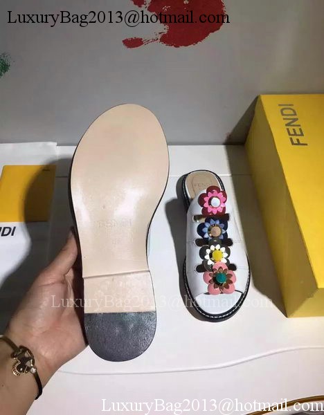 Fendi Slipper Leatehr FD130 White