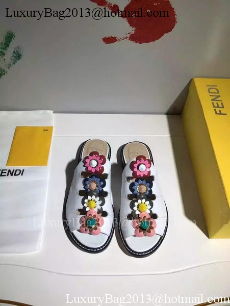 Fendi Slipper Leatehr FD130 White