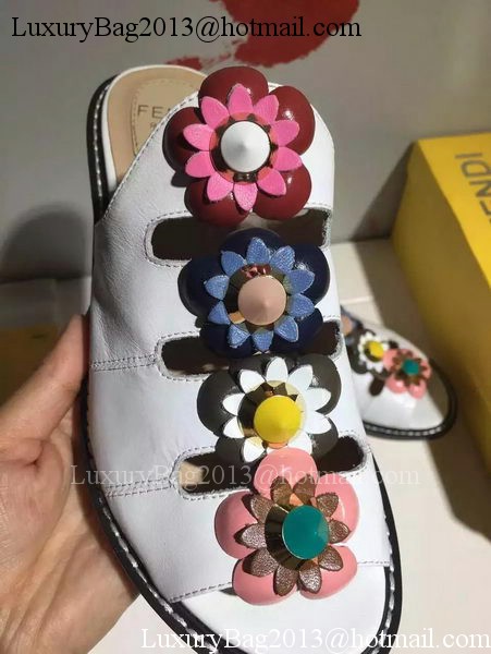 Fendi Slipper Leatehr FD130 White