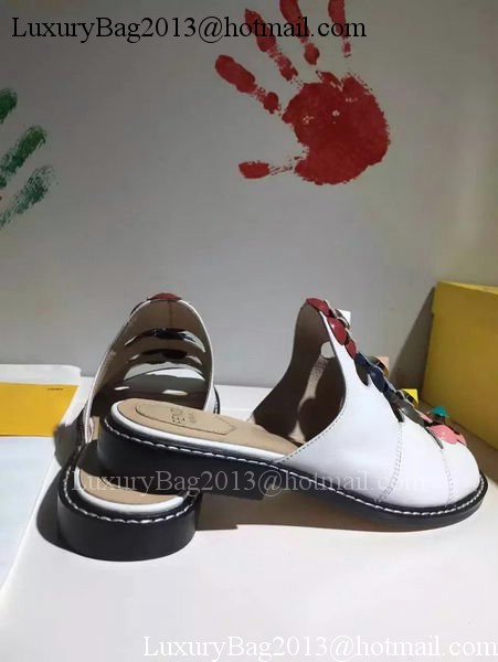 Fendi Slipper Leatehr FD130 White