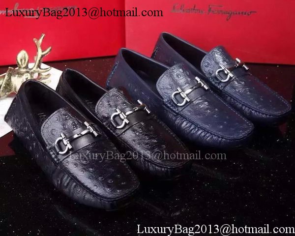 Ferragamo Men Casual Shoes FL896 Blue