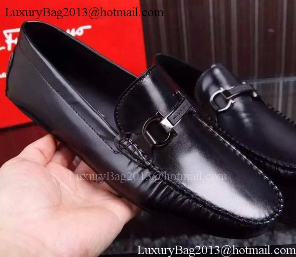 Ferragamo Men Casual Shoes FL898 Black