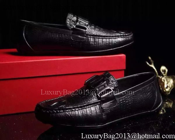 Ferragamo Men Casual Shoes FL902 Black