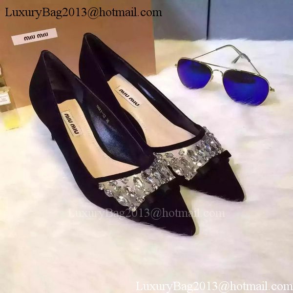 miu miu Leather 60mm Pump MM449 Black