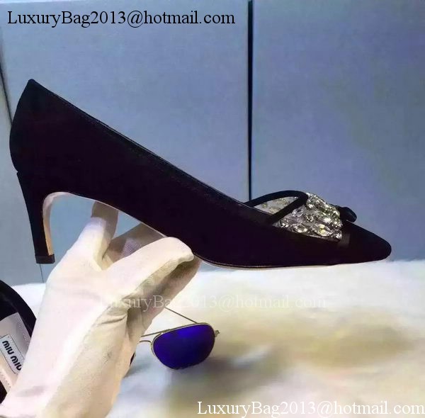 miu miu Leather 60mm Pump MM449 Black