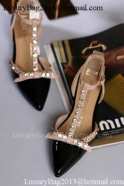 miu miu Leather Sandal MM445 Black