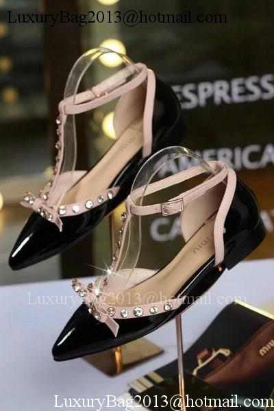 miu miu Leather Sandal MM445 Black