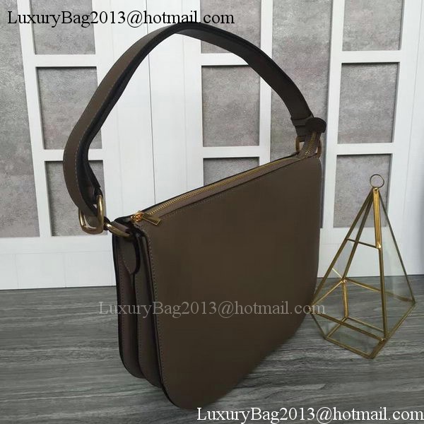 CELINE Medium Saddle Bag in Original Leather C28835 Khaki