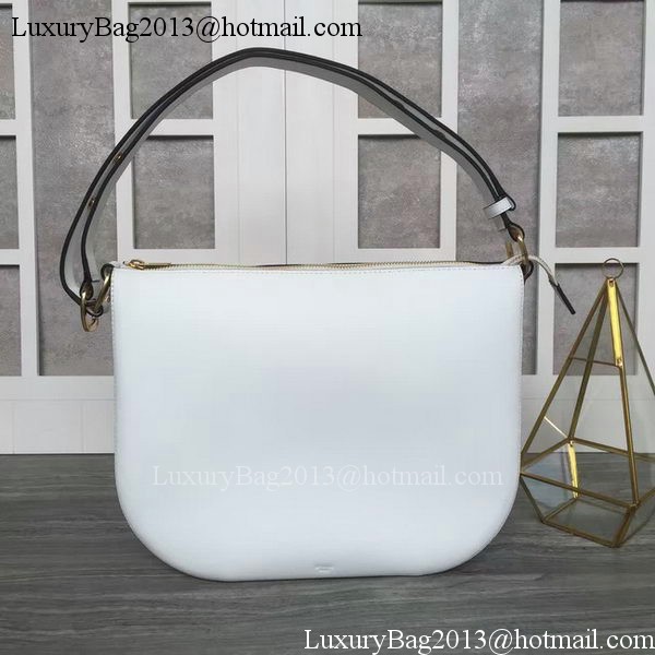 CELINE Medium Saddle Bag in Original Leather C28835 White