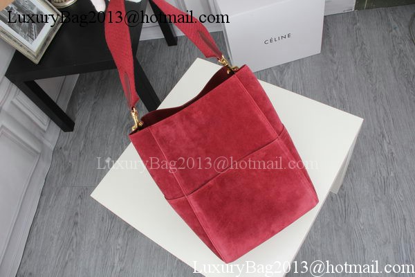 CELINE Sangle Seau Bag in Original Suede Leather C3360 Rose