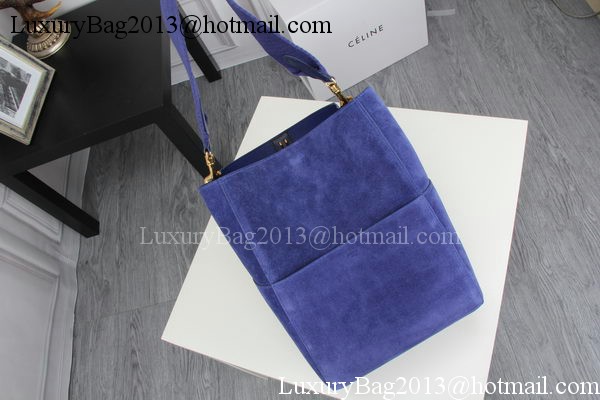 CELINE Sangle Seau Bag in Original Suede Leather C3360 Royal