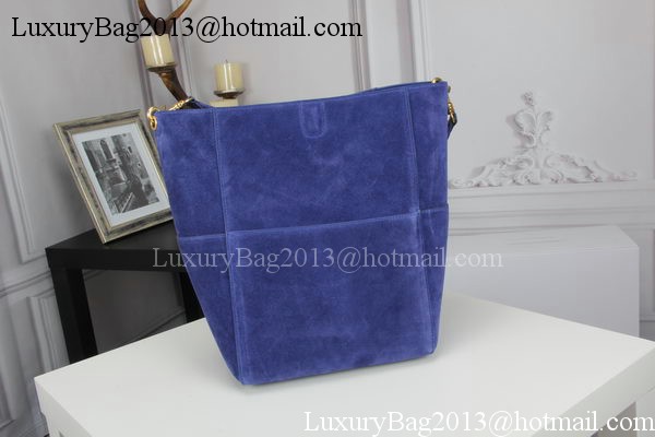 CELINE Sangle Seau Bag in Original Suede Leather C3360 Royal