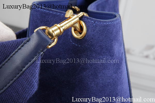 CELINE Sangle Seau Bag in Original Suede Leather C3360 Royal