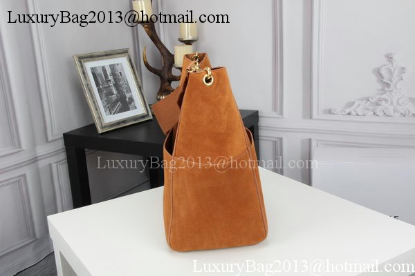 CELINE Sangle Seau Bag in Original Suede Leather C3360 Wheat