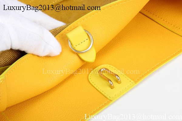 CELINE Sangle Seau Bag in Original Suede Leather C3360 Yellow