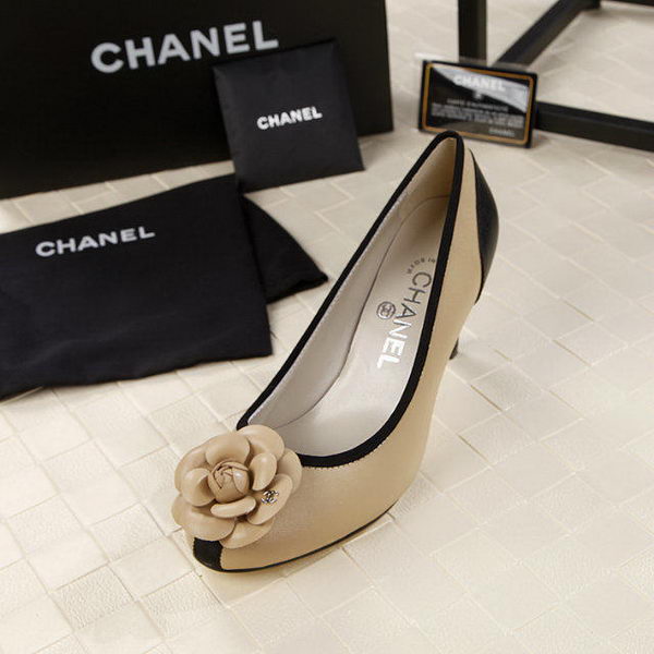 Chanel 80mm Leather Pump CH1817 Apricot