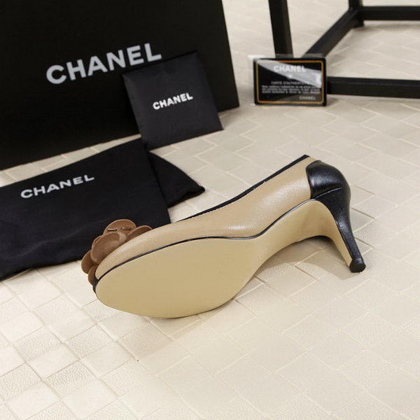 Chanel 80mm Leather Pump CH1817 Apricot