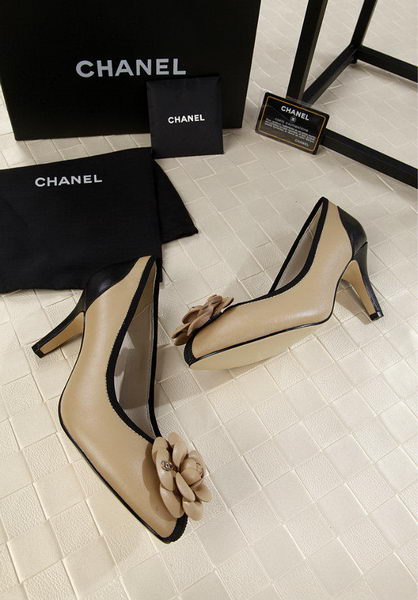 Chanel 80mm Leather Pump CH1817 Apricot