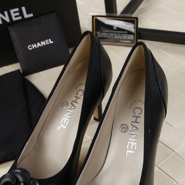 Chanel 80mm Leather Pump CH1817 Black