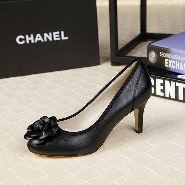 Chanel 80mm Leather Pump CH1817 Black