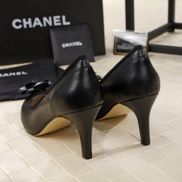 Chanel 80mm Leather Pump CH1817 Black